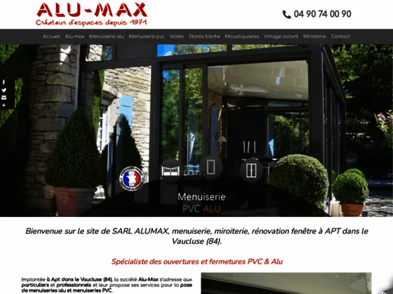 Alu-Max : menuiserie, miroiterie,survitrage & création d'espaces à Apt | Vaucluse (84)