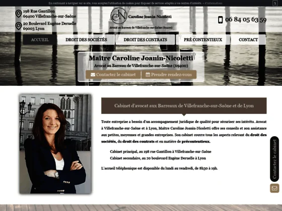 Avocat en droit des affaires à Villefranche-sur-Saône, Maître Caroline Joanin-Nicoletti