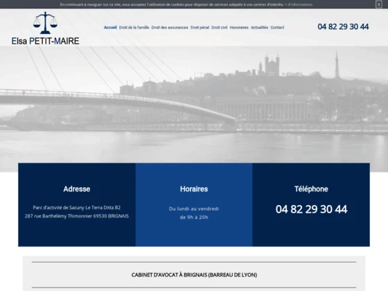 Cabinet d'avocat au Barreau de Lyon, Maître Elsa Petit-Maire