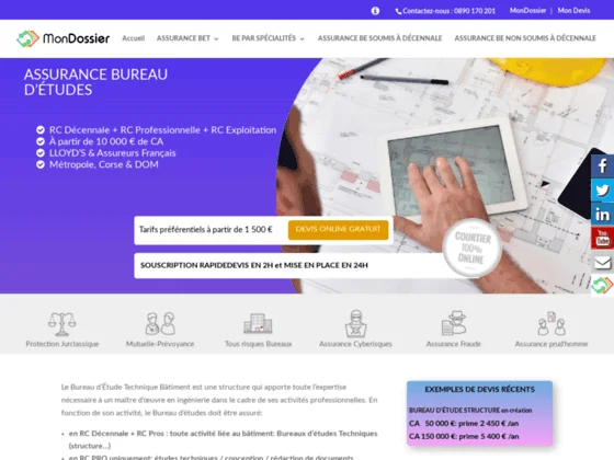 assurance décennale bureau d'étude