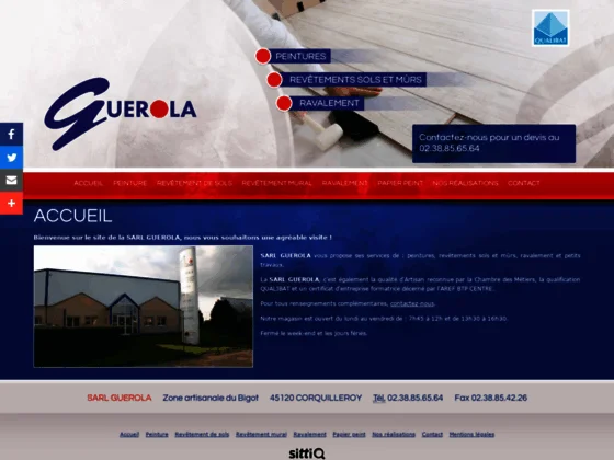 Guerola : revêtement de sols et murs, ravalement de façade à Corquilleroy | Loiret (45)