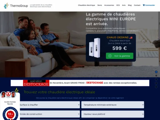 Chaudières électriques de ThermoGroup
