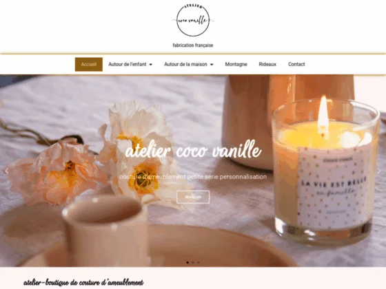 Atelier Coco Vanille : linge de maison fabriqué en France