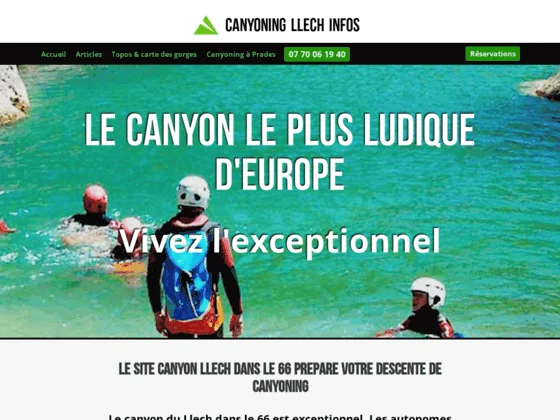 Canyoning Llech infos