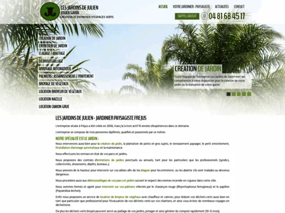 Aménagement de jardins à Fréjus, Sainte-Maxime...