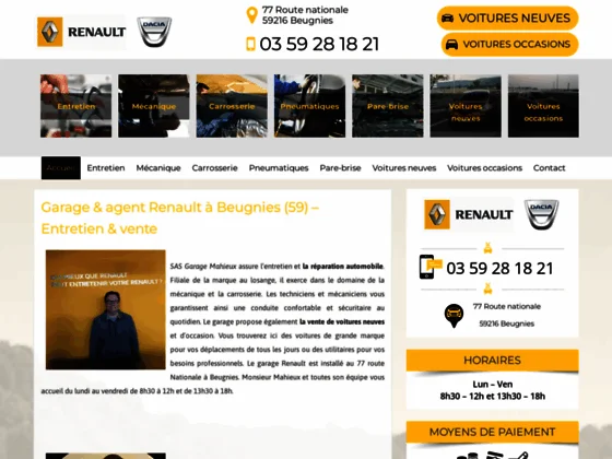 garage automobile à Beugnies 