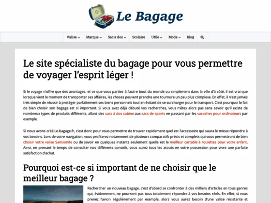 Le site du bagage