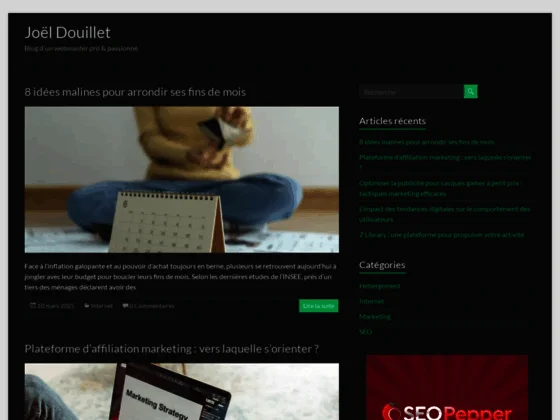 Joël Douillet, blog d'informations pour maîtriser les atouts du web 