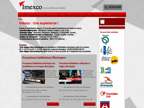 IMEXCO - Organisme de formations en habilitation électrique