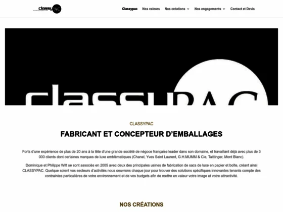 Fabricant de sacs en papier de luxe & boîtages de luxe