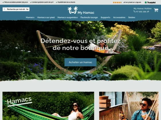 Vente de hamac en ligne