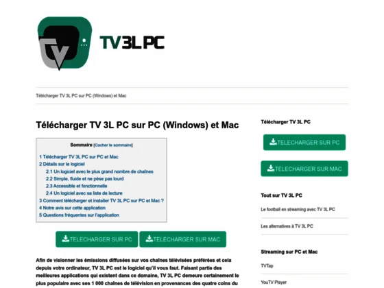 Télécharger TV 3l PC sur PC 