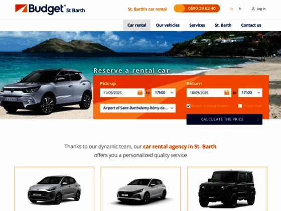 Location voiture Saint Barthelemy - Budget St. Barth