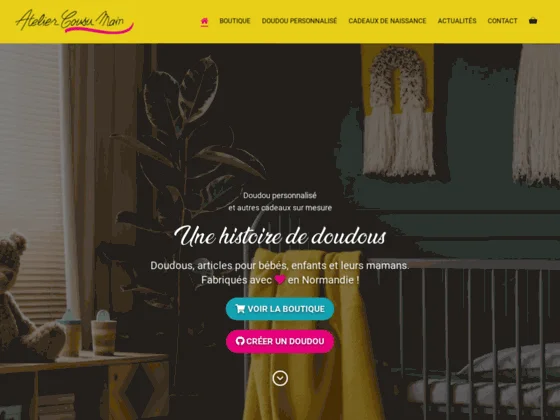 Doudou personnalisé et cadeau de naissance personnalisé