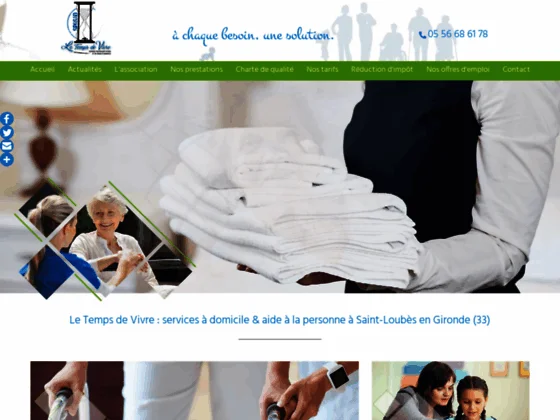 Le Temps de Vivre : aide personnes agées, handicapé & ménagère à Saint-Loubès (33)