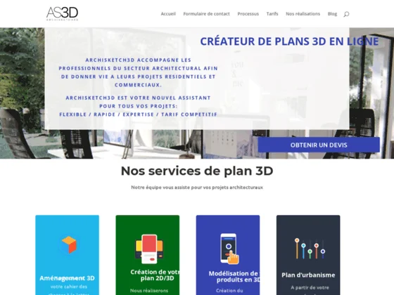 Plan 3D en ligne pour projet immobilier