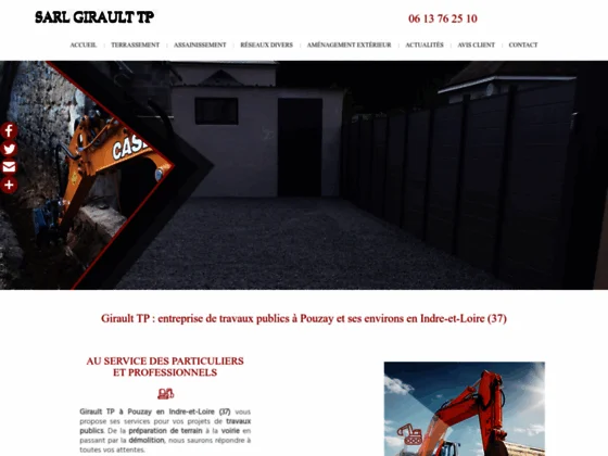 Girault TP : aménagement extérieur, terrassement & assainissement près de Tours (37)