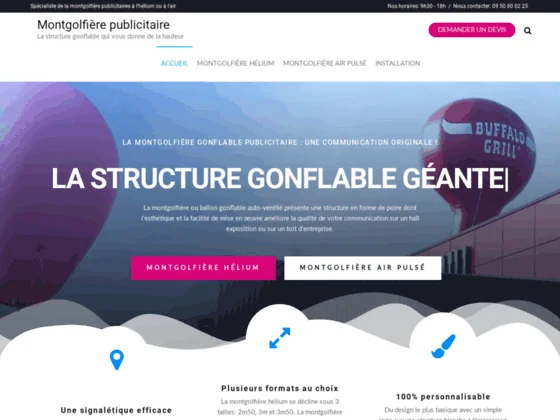 Structure gonflable montgolfiere