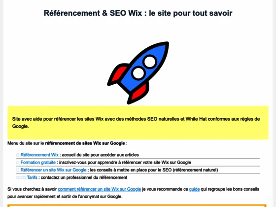Référencement et SEO Wix