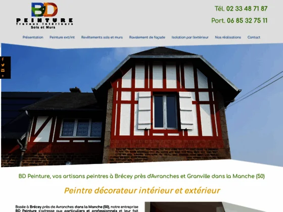 BD Peinture : peinture, revêtement de sols & murs, ravalement de façade à Brécey (50)