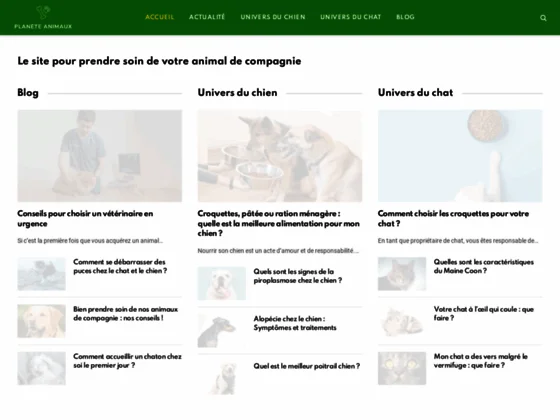 Planète animaux, les meilleurs conseils en animalerie