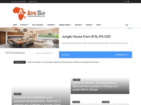 L'afriksoir- l'information africaine du jour 
