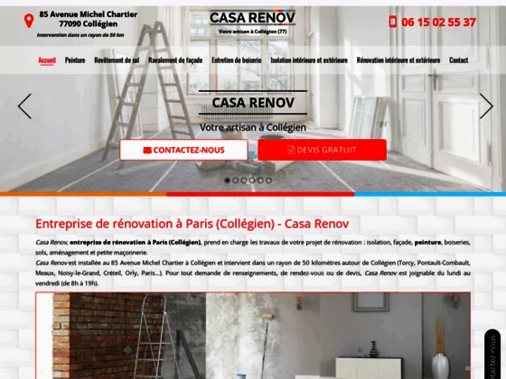 Travaux de rénovation extérieure à Collégien