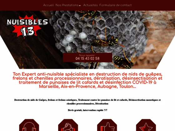 Nuisibles 13 : dératisation & désinsectisation à Marseille dans les Bouches-du-Rhône