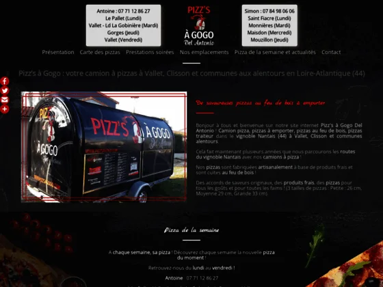 Pizz’s à Gogo : pizza à emporter au feu de bois à Vallet près de Clisson & Vertou (44)