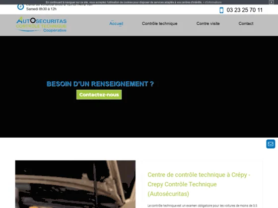 Centre de contrôle technique et contre visite à Crépy (02)