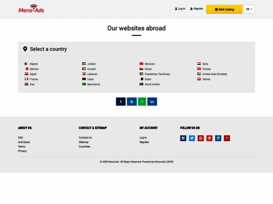 Mena Ads, petites annonces