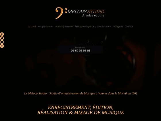  Studio d'enregistrement melody