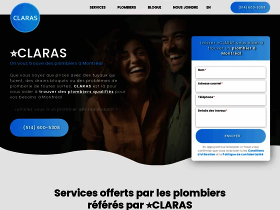 CLARAS Plombier Montréal