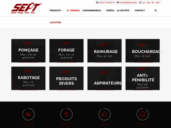 Outillages électroportatifs pour ponçage, forage et rainurage - IETS