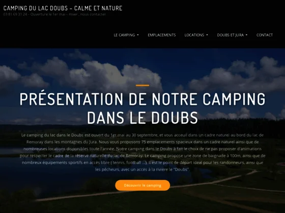 Camping Doubs en bord de lac