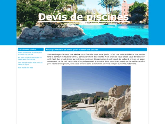 Devis de piscine 
