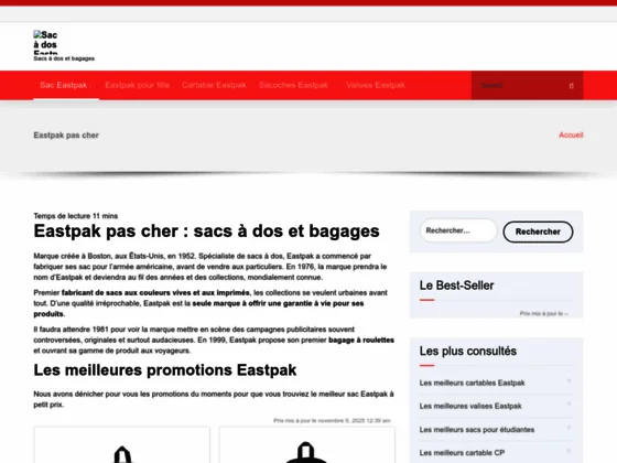 Critères d'achat de votre sac à dos Eastpak