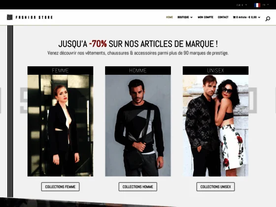 Boutique en ligne de vêtements pour hommes et femmes - Fashion Store