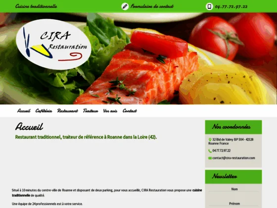 CIRA Restauration : restauration collective & traiteur événementiel à Roanne | Loire (42)
