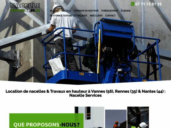Nacelle Services : spécialiste dans les travaux en hauteur & location de nacelle (56)