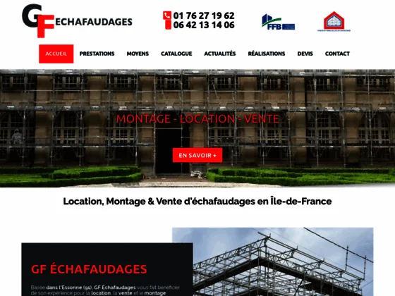 GF Échafaudages : location, vente & montage échafaudages en Île-de-France