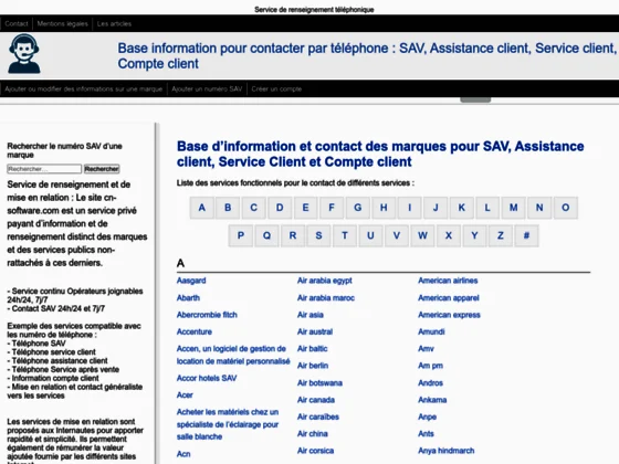 Numéro sav des marques