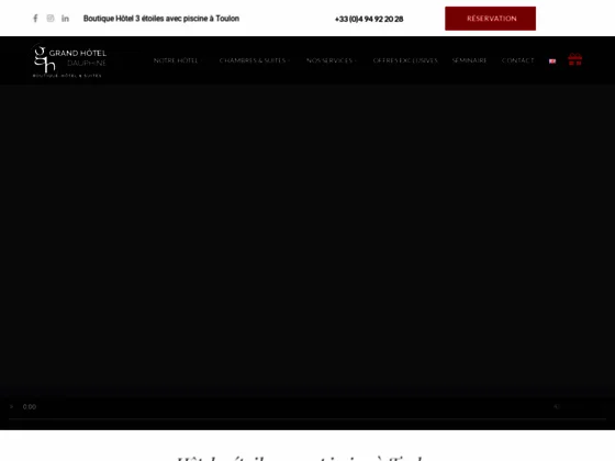 Hôtel du Dauphiné, proche de la plage de Toulon. 