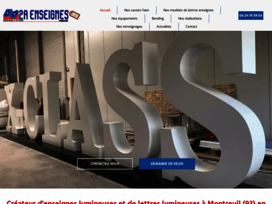 fabrication enseignes lumineuses montreuil