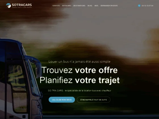 SO.TRA.CARS France : Service de location de bus avec chauffeur pour vos trajets