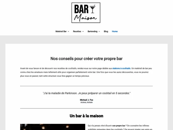 Bar-maison : accessoires de barman et recettes de cocktails