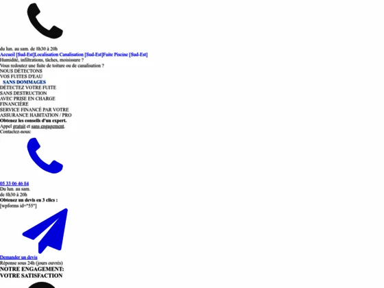 Recherche fuite d'eau