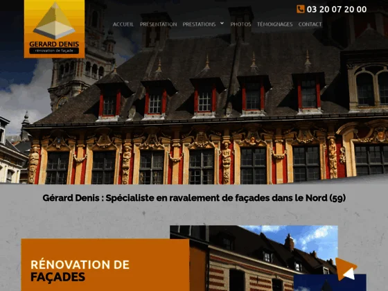 Gerard Denis : ravalement de façade & taille de pierre à Sequedin près de Lille (59)