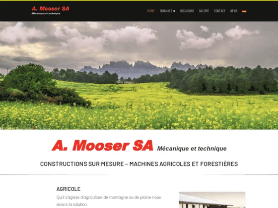 Entreprise Mooser SA – machines agricoles et forestières en Suisse
