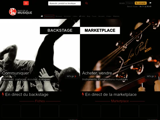 Une marketplace pour vendre ses instruments